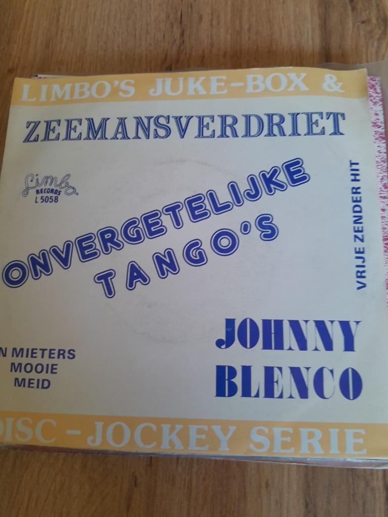 Johnny blence 7 inch  zeemansverdriet, Ophalen of Verzenden, Zo goed als nieuw, Nederlandstalig