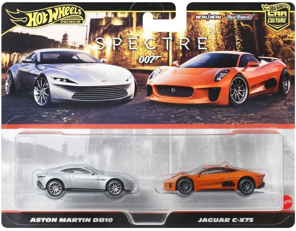 Hot Wheels Premium 2-Pack Aston Martin DB10 en Jaguar C-X75, Ophalen of Verzenden, Nieuw
