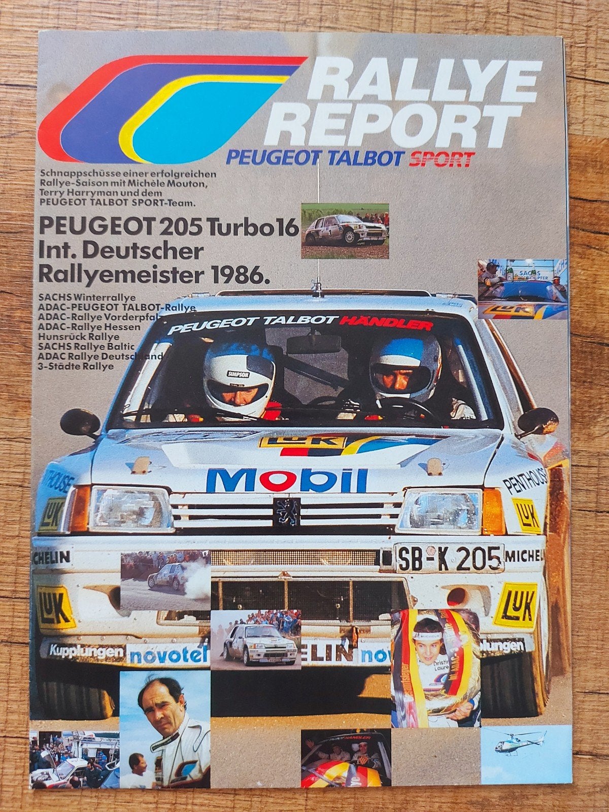 Peugeot Rallye 205 GTi & Turbo 16 folder Duitstalig, Ophalen of Verzenden, Zo goed als nieuw, Peugeot