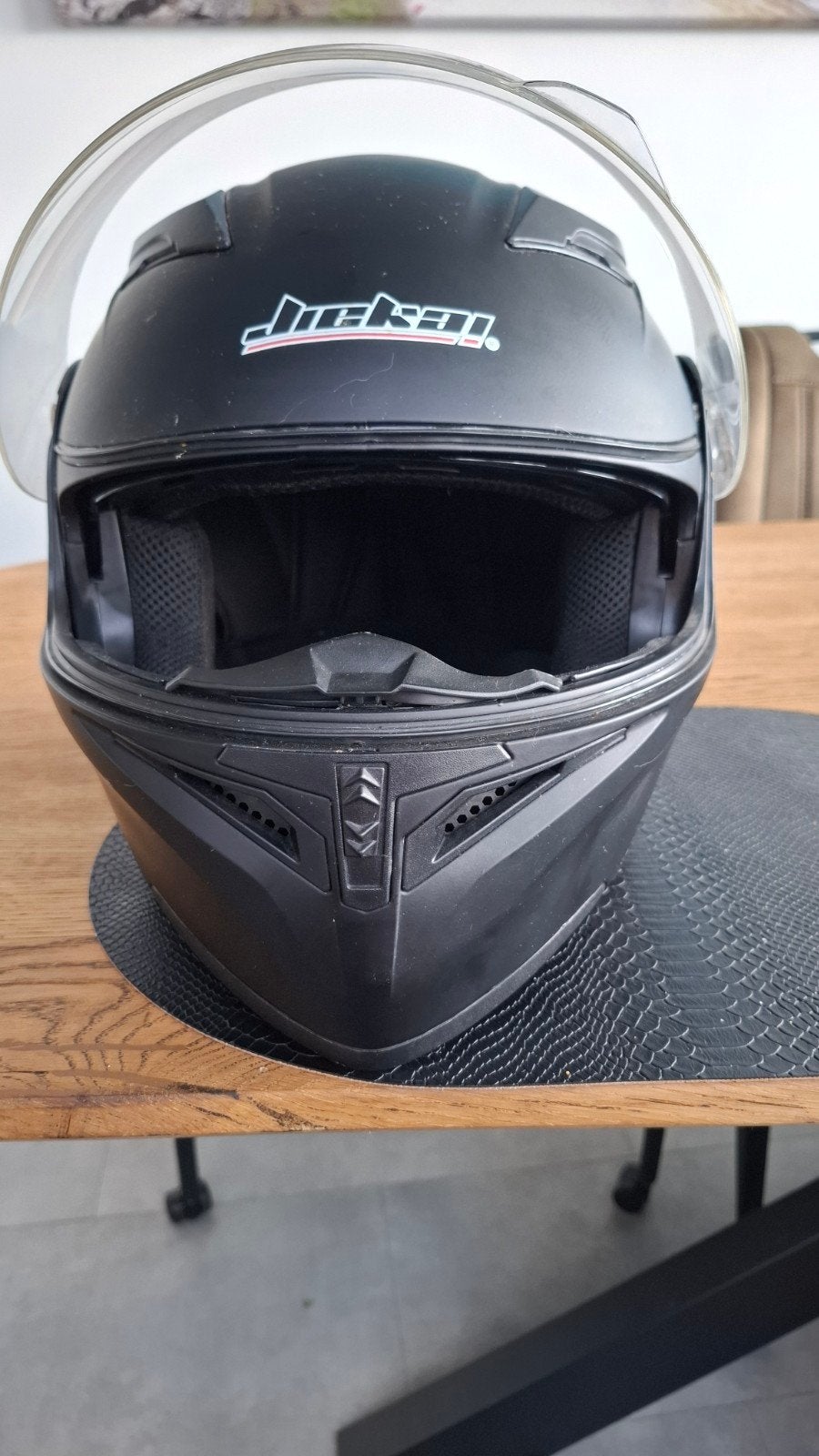 Zwarte systeemhelm met zonnevizier en ventilatie, maat XL, Overige merken, Systeemhelm, Dames, XL
