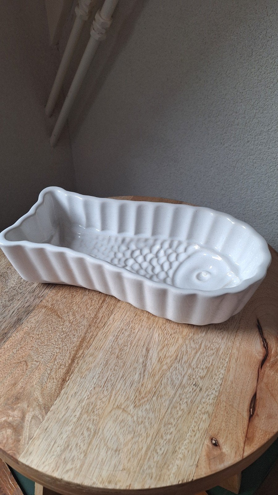 Brocante puddingvorm vis, Ophalen of Verzenden