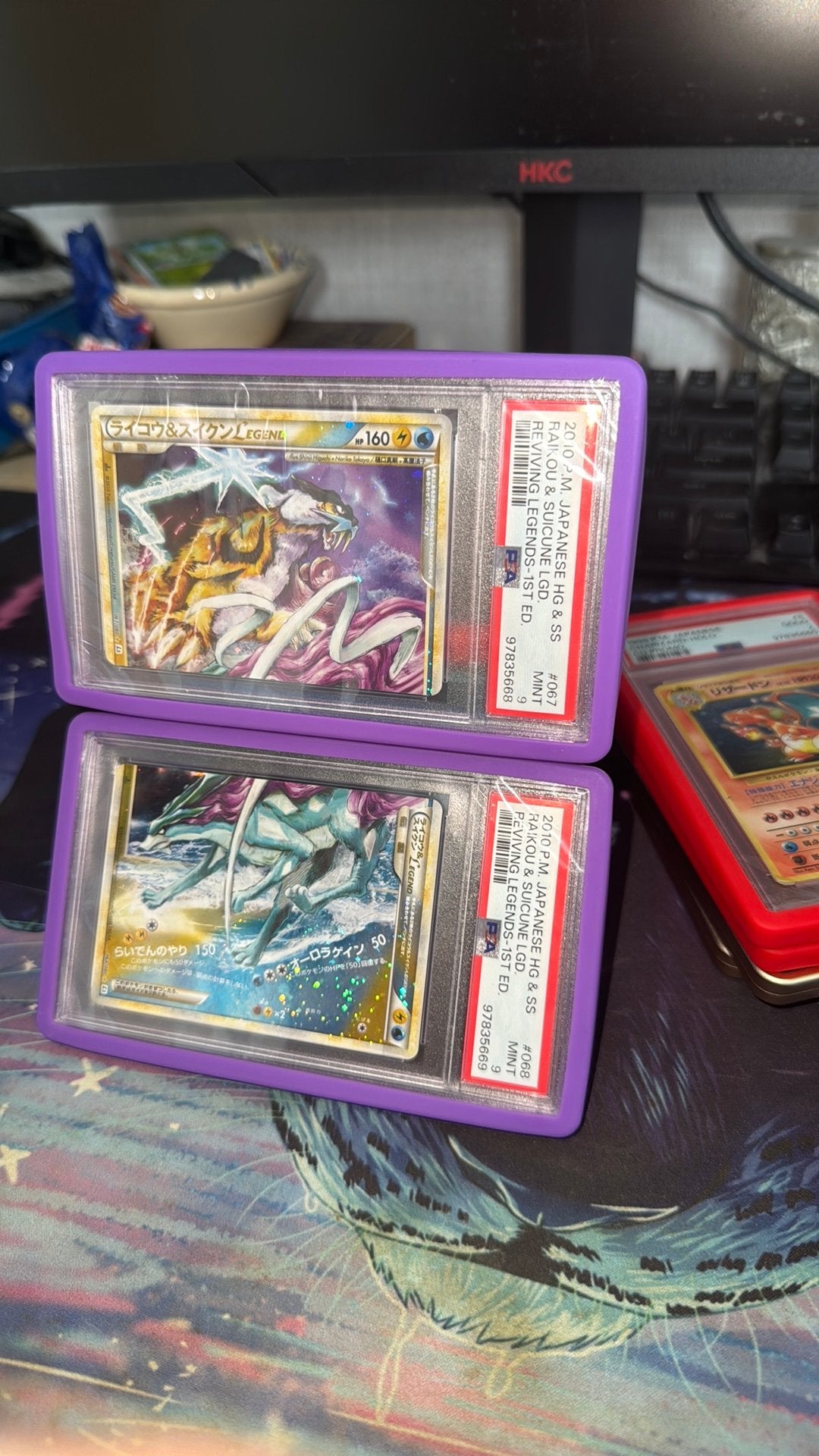Legend set raikou en suicune japans psa 9, Ophalen of Verzenden, Zo goed als nieuw