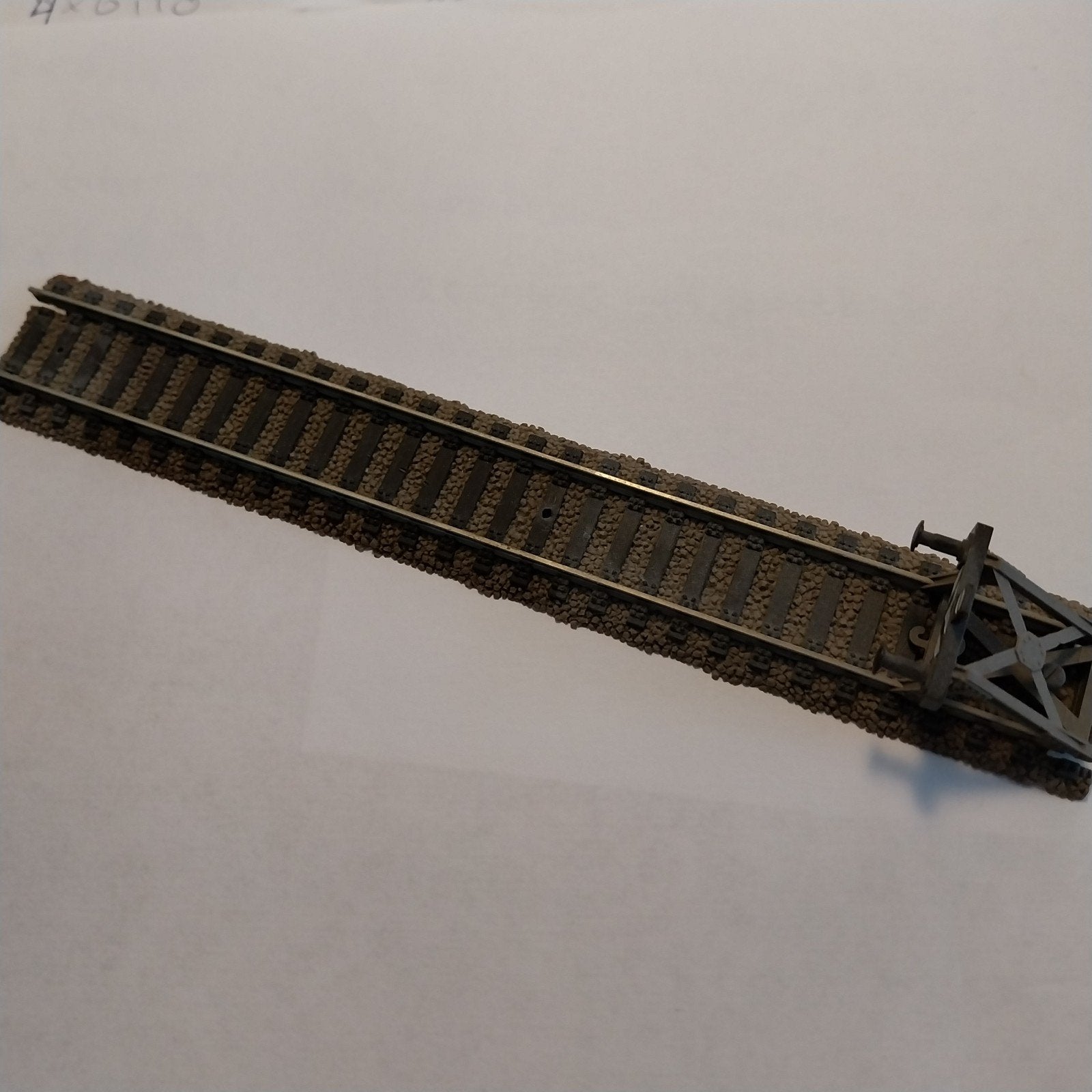 Fleischmann 6101 Rechte Rail met Stootblok H0, Gebruikt, Gelijkstroom, Fleischmann, Rails