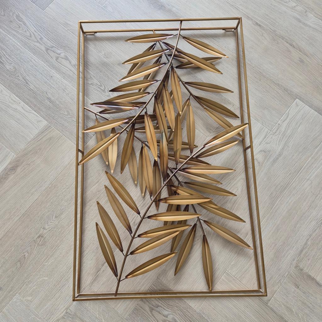 Gouden wanddecoratie met bladeren, Huis en Inrichting, Woonaccessoires | Wanddecoraties, Ophalen
