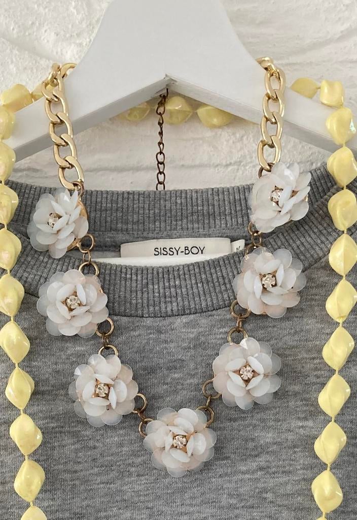 Prachtig Bloemen Collier / Ketting Anna Zélie Jewellery, Ophalen of Verzenden, Overige materialen, Verstelbaar
