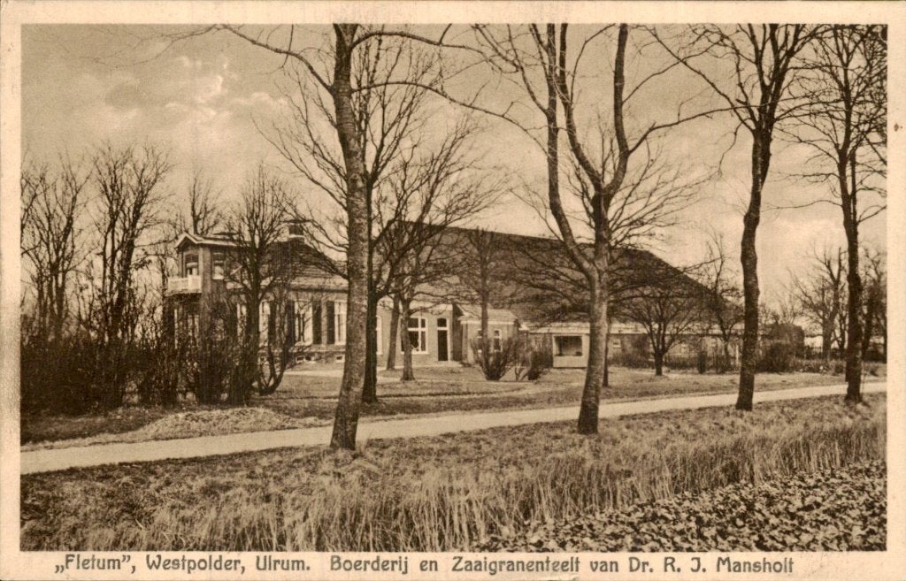 Ulrum - Boerderij - Fletum Westpolder, Verzamelen, Ophalen of Verzenden, Voor 1920, Gelopen, Groningen