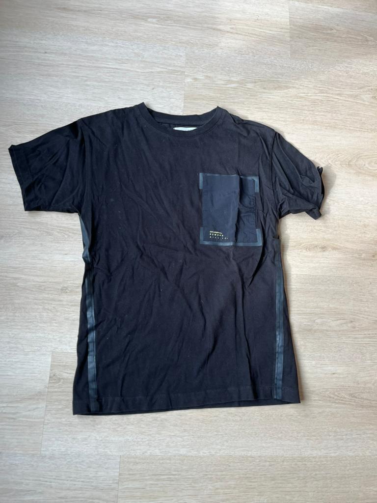Zara jongens T-shirt met borstzak - Zwart, Ophalen of Verzenden, Gebruikt, Jongen, Shirt of Longsleeve