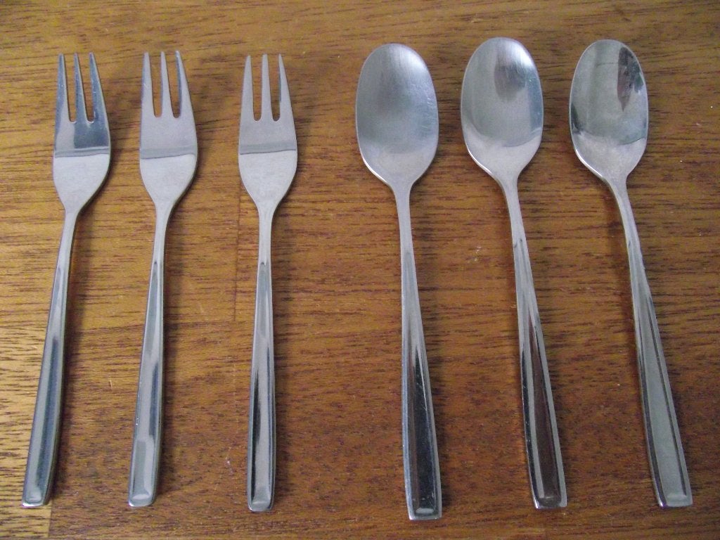 6 st Gero zilduro 740 Marcanti 3 taartvork 3 lepel 12 cm p s, Antiek en Kunst, Ophalen of Verzenden
