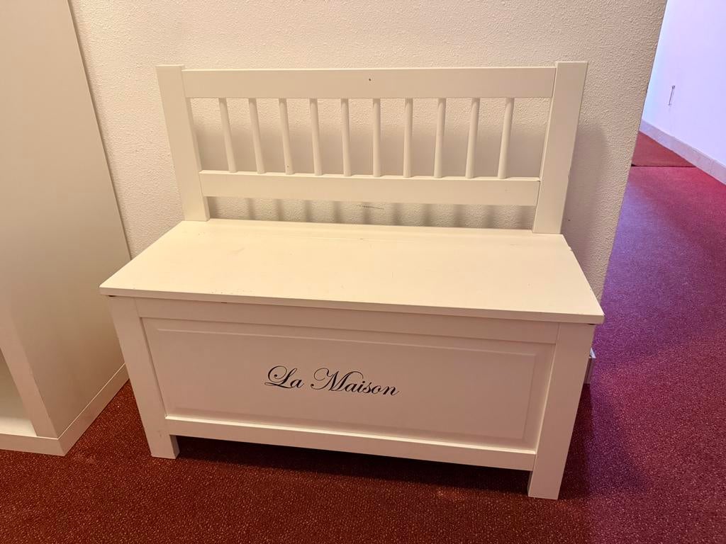 Leuk zit bankje met opbergruimte, Huis en Inrichting, Woonaccessoires | Kisten, Ophalen, Zo goed als nieuw, Minder dan 50 cm