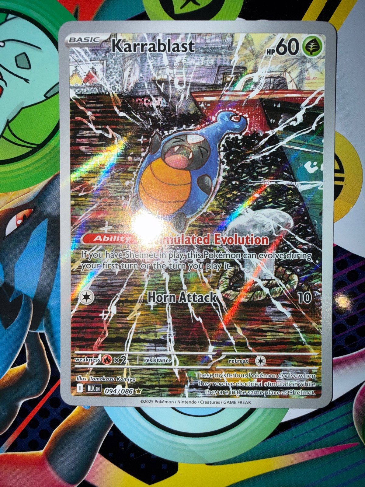 Karrablast 094/086 - Full Art Foil Pokémon Kaart, Ophalen of Verzenden, Zo goed als nieuw, Losse kaart, Foil