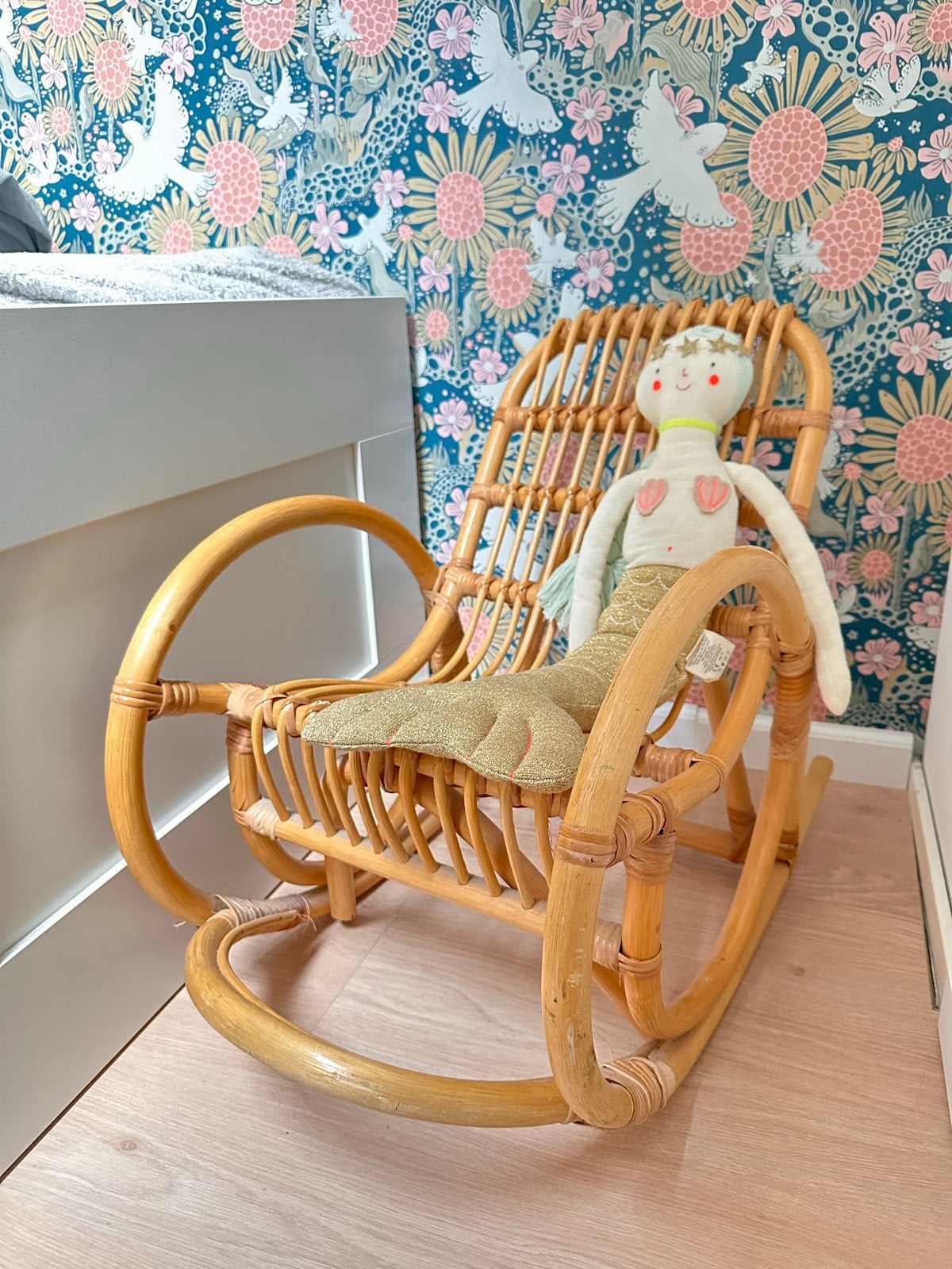 Rotan schommelstoel voor kinderen, Ophalen of Verzenden, Gebruikt, Overige typen