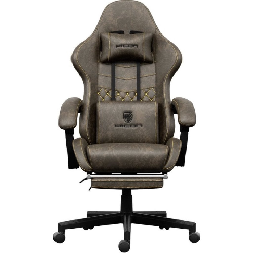 Gamestoel met voetsteun-Ergonomische–Verstelbaar-Bruin, Huis en Inrichting, Ophalen, Bruin, Bureaustoel, Ergonomisch