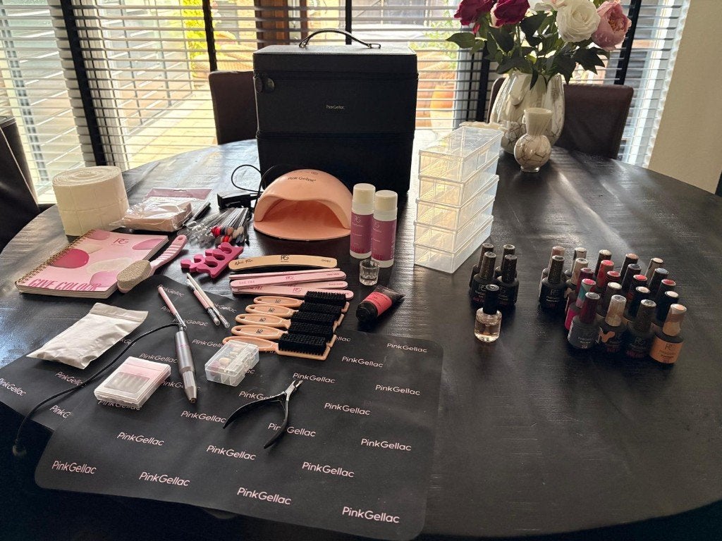 Pink Gellac set, Ophalen, Zo goed als nieuw