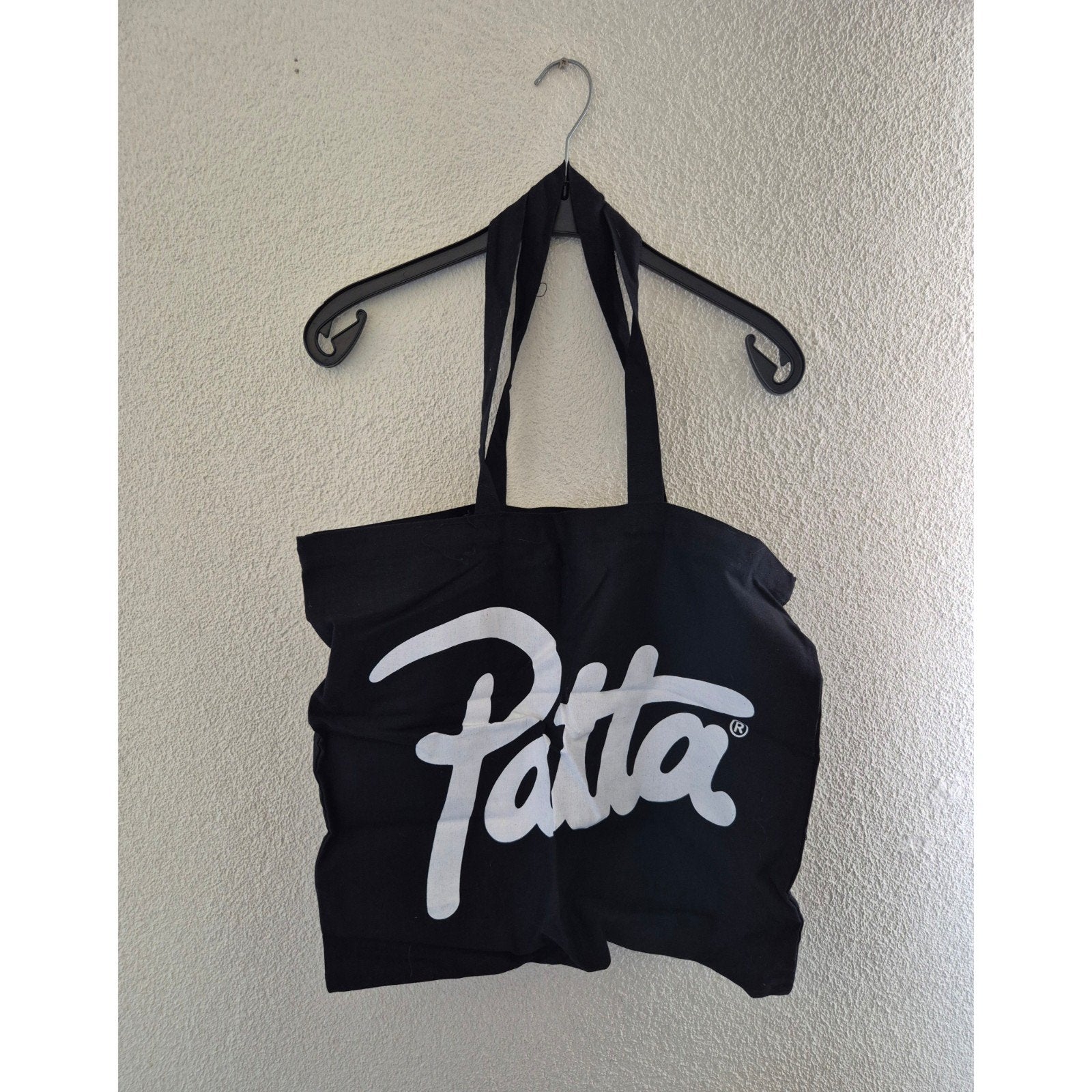 Zwarte tote bag tas van Patta, Verzenden, Zo goed als nieuw, Zwart, Overige merken