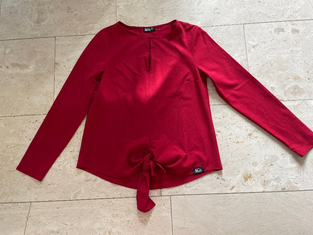 &Co Woman: z.g.a.n. leuke rode bloes/top maat S, Kleding | Dames, Verzenden, &Co Woman, Zo goed als nieuw, Maat 36 (S)