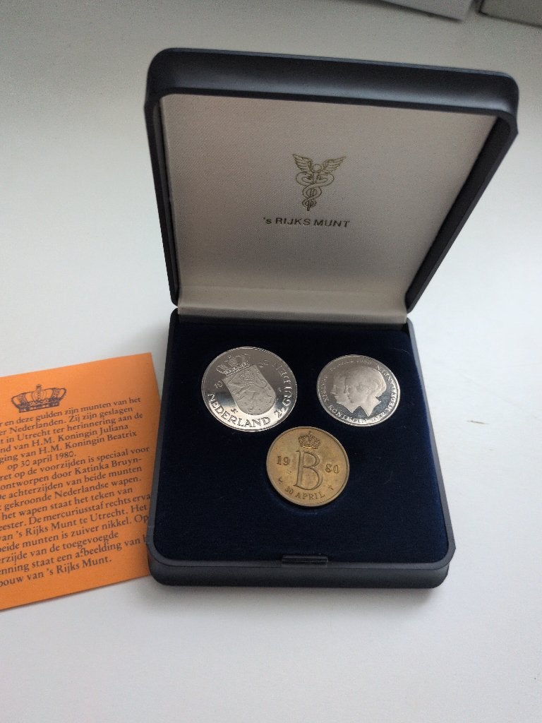 Kroningsset 1980, in originele doosje, Ophalen of Verzenden, Koningin Juliana