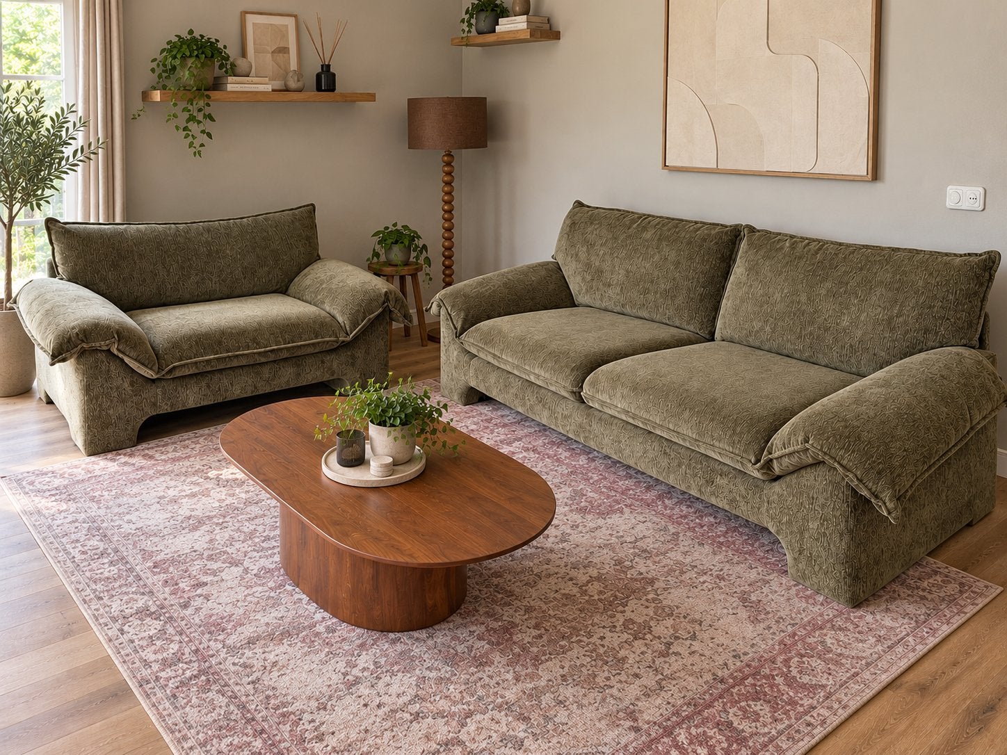 Nous Living Woodstock 3+2 sits bank (loveseat), Ophalen of Verzenden, Zo goed als nieuw, Stof