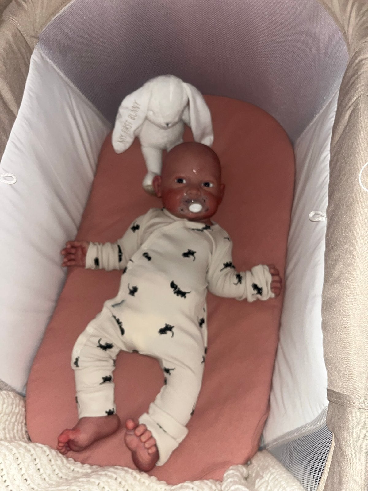 Full body Siliconen Reborn baby, Ophalen of Verzenden, Gebruikt, Babypop