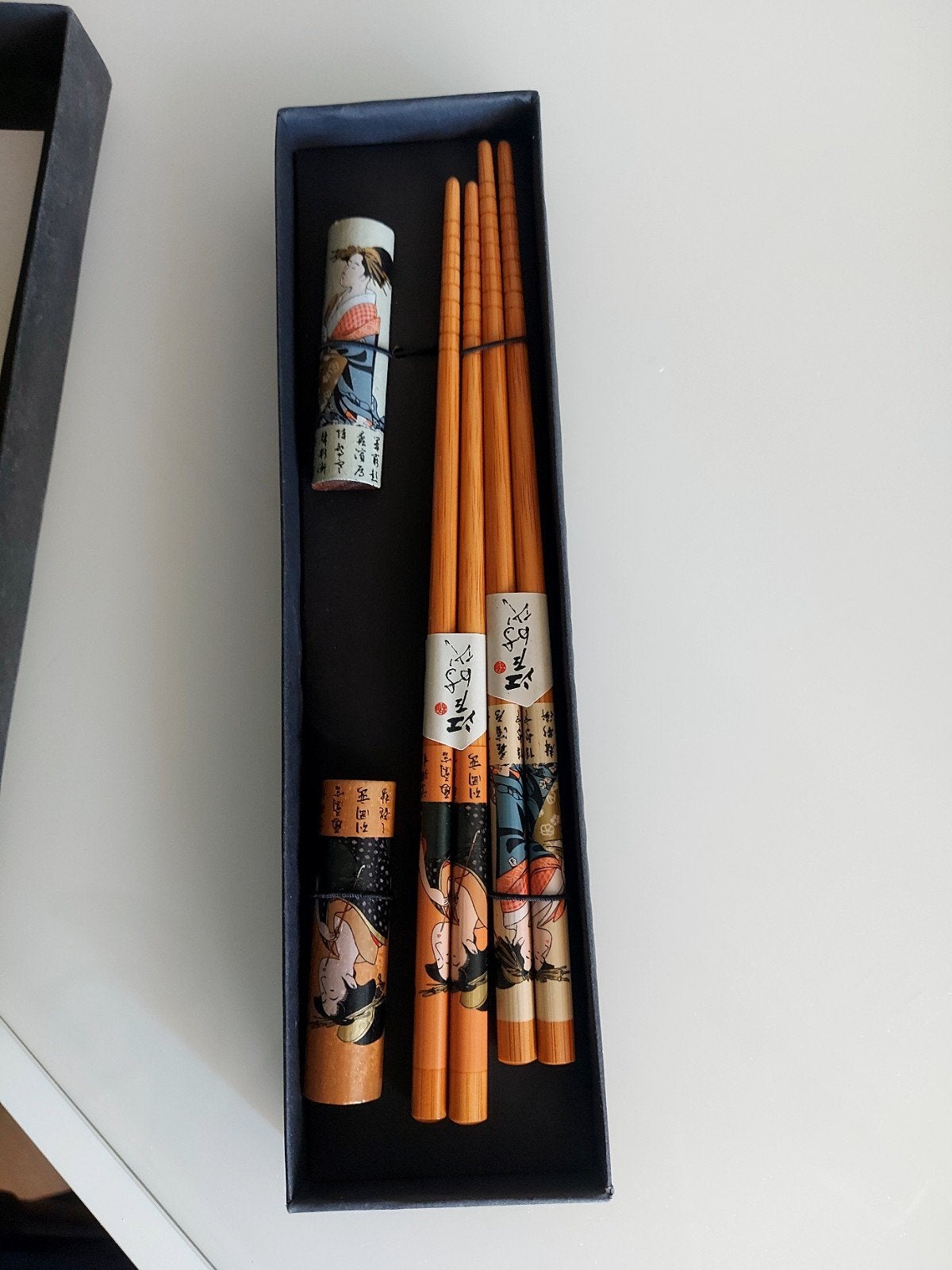 Gedecoreerde eetstokjes met houder, Overige typen, Hout, Nieuw, Ophalen of Verzenden
