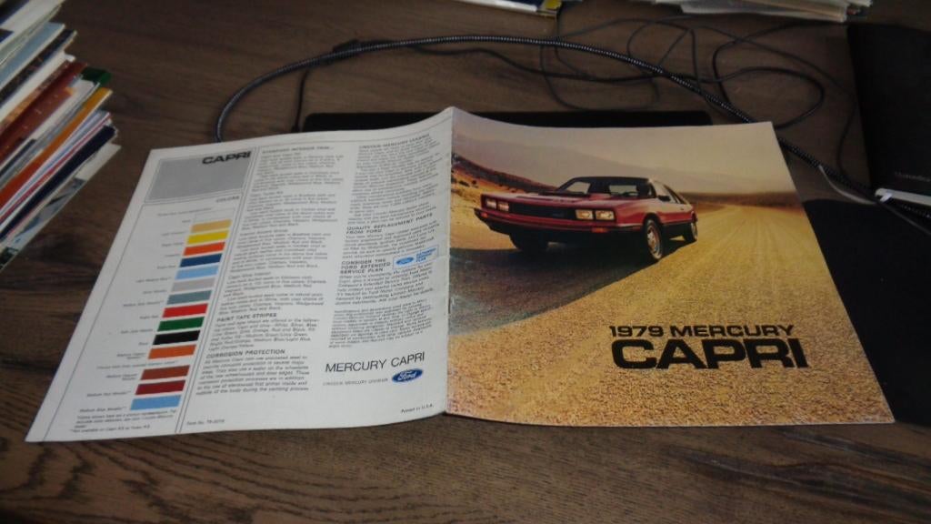 USA Folder MERCURY CAPRI  1979, Verzenden, Zo goed als nieuw, Overige merken