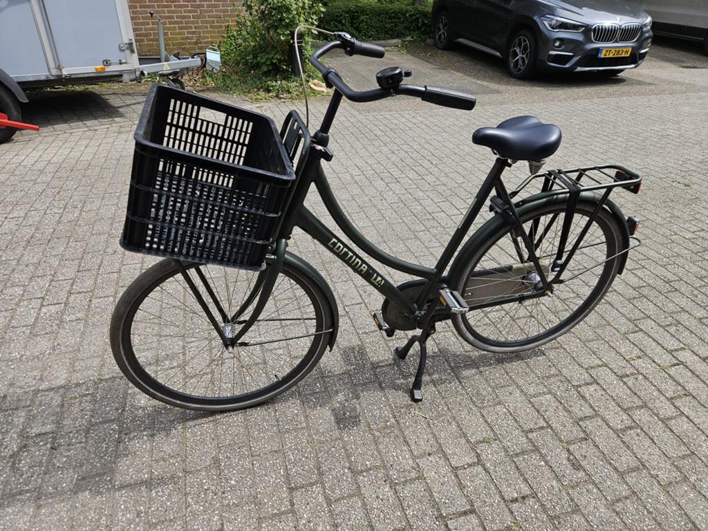 Groene Cortina dames fiets, Terugtraprem, Gebruikt, Versnellingen, 50 tot 53 cm