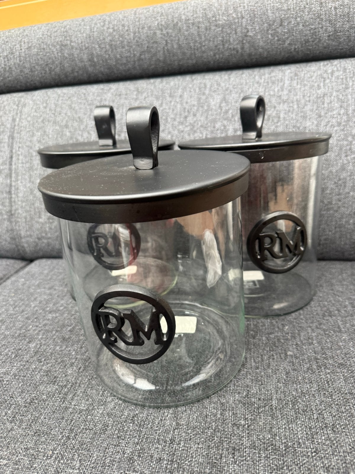 RM Soho Storage Jars - Set van 3 voorraadpotten, Ophalen, Glas, Zo goed als nieuw, Riviera Maison
