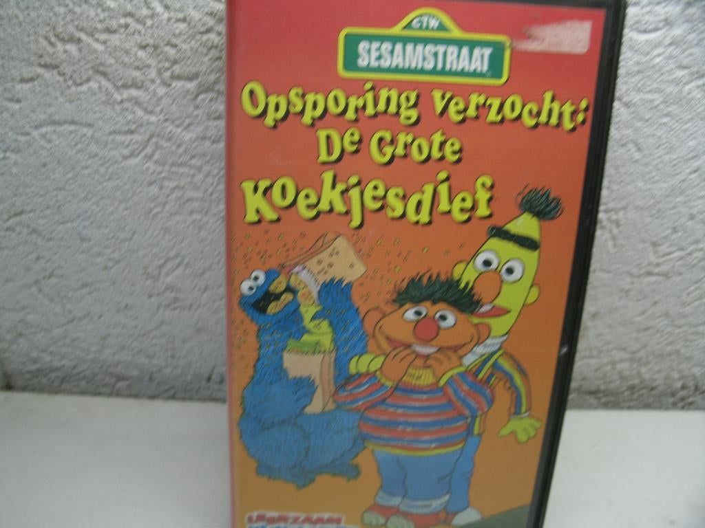 vhs 20a sesamstraat koekjes dief, Cd's en Dvd's, Alle leeftijden, Kinderprogramma's en -films, Overige typen, Ophalen of Verzenden