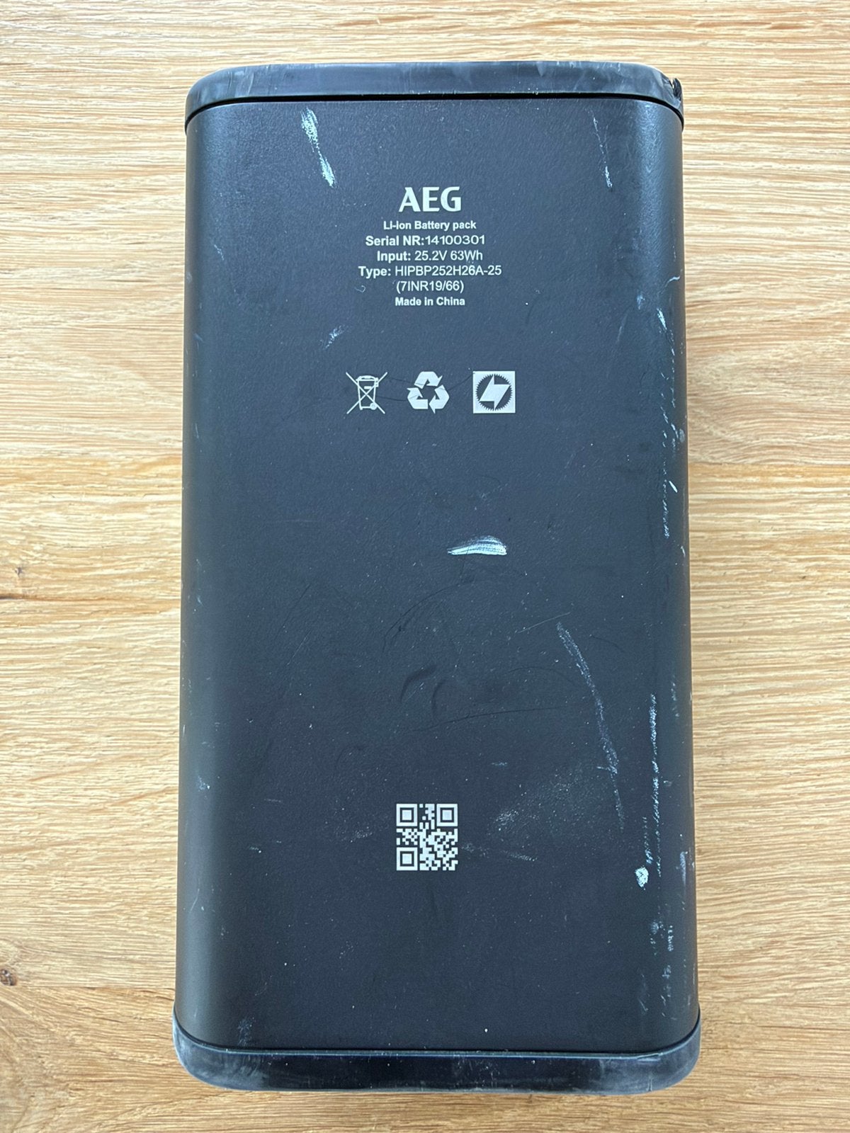 AEG AZE150 lithium-ion 25.2v batterij, Ophalen of Verzenden, Gebruikt