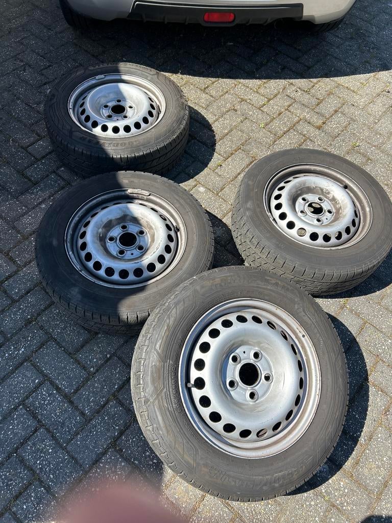 4x Banden met velg voor VW Transporter - 205/65R16C, Auto-onderdelen, Banden en Velgen, Ophalen, 16 inch, Banden en Velgen, 205 mm