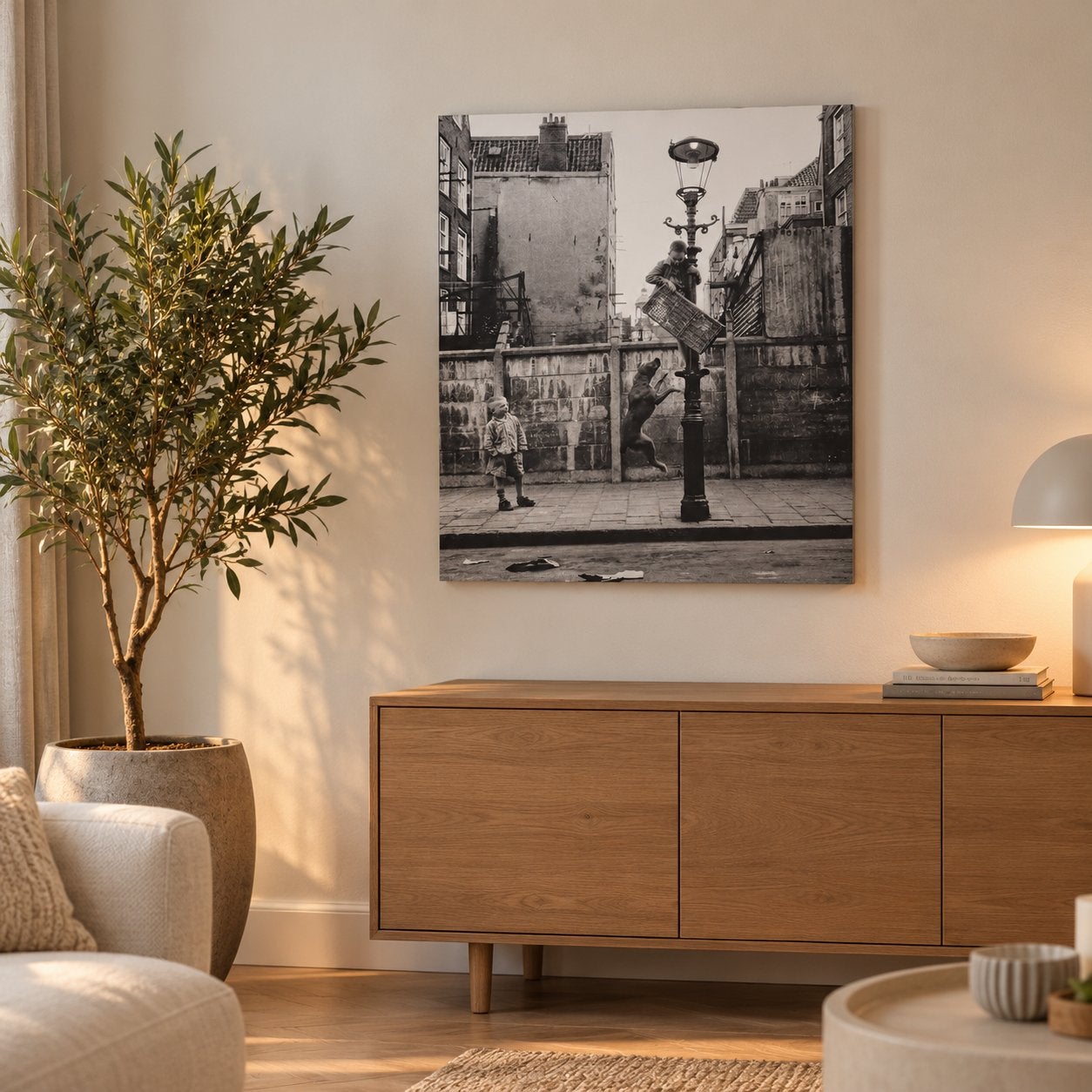 Vintage zwart-witfoto | Aluminium 60 x 80 cm, Ophalen, 75 tot 100 cm, 75 – 100, Print