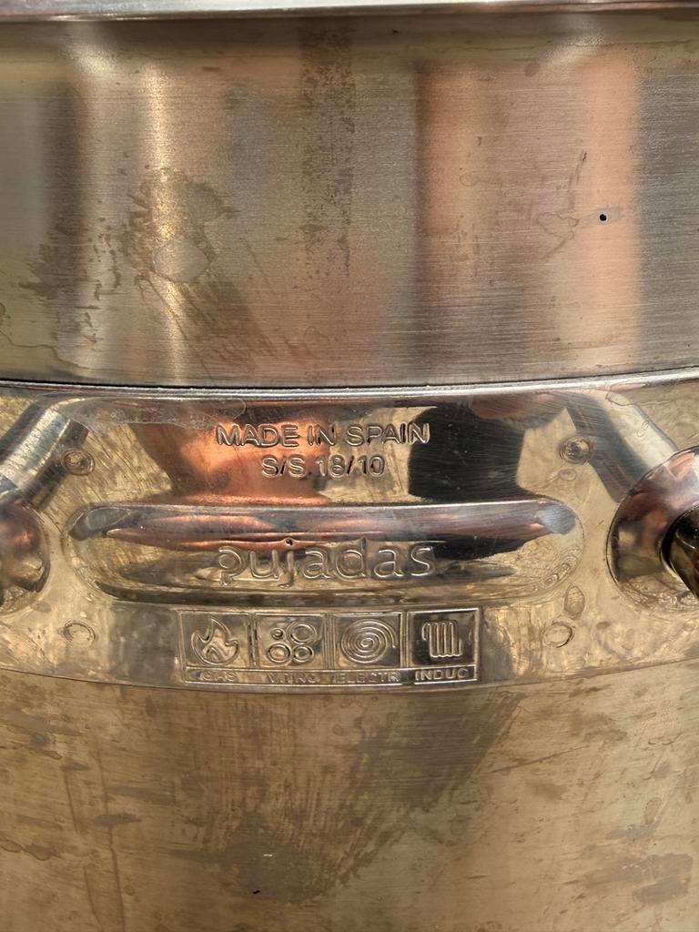 Pujadas RVS Kookpan 31,5L - Ø40cm, 25cm hoog, Huis en Inrichting, Keuken | Potten en Pannen, Kookpan of Snelkookpan, Gebruikt