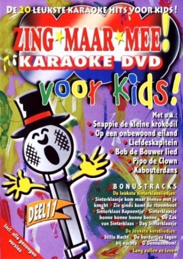 Karaoke DVD "Zing maar mee" Deel 11, Gebruikt, Karaoke, Alle leeftijden, Nederlands