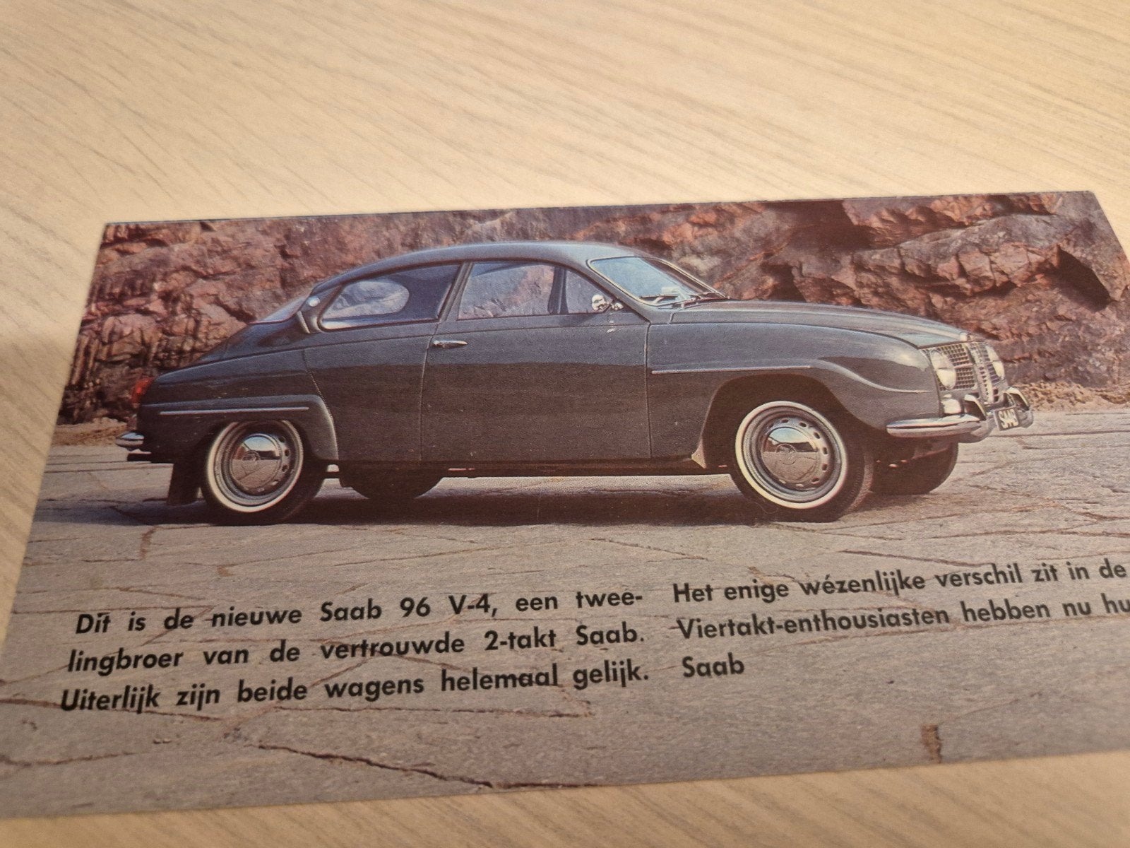 jaren60 Saab 95 96 folder tweetakt en nieuwe viertakt Nederl, Ophalen of Verzenden, Zo goed als nieuw, Overige merken