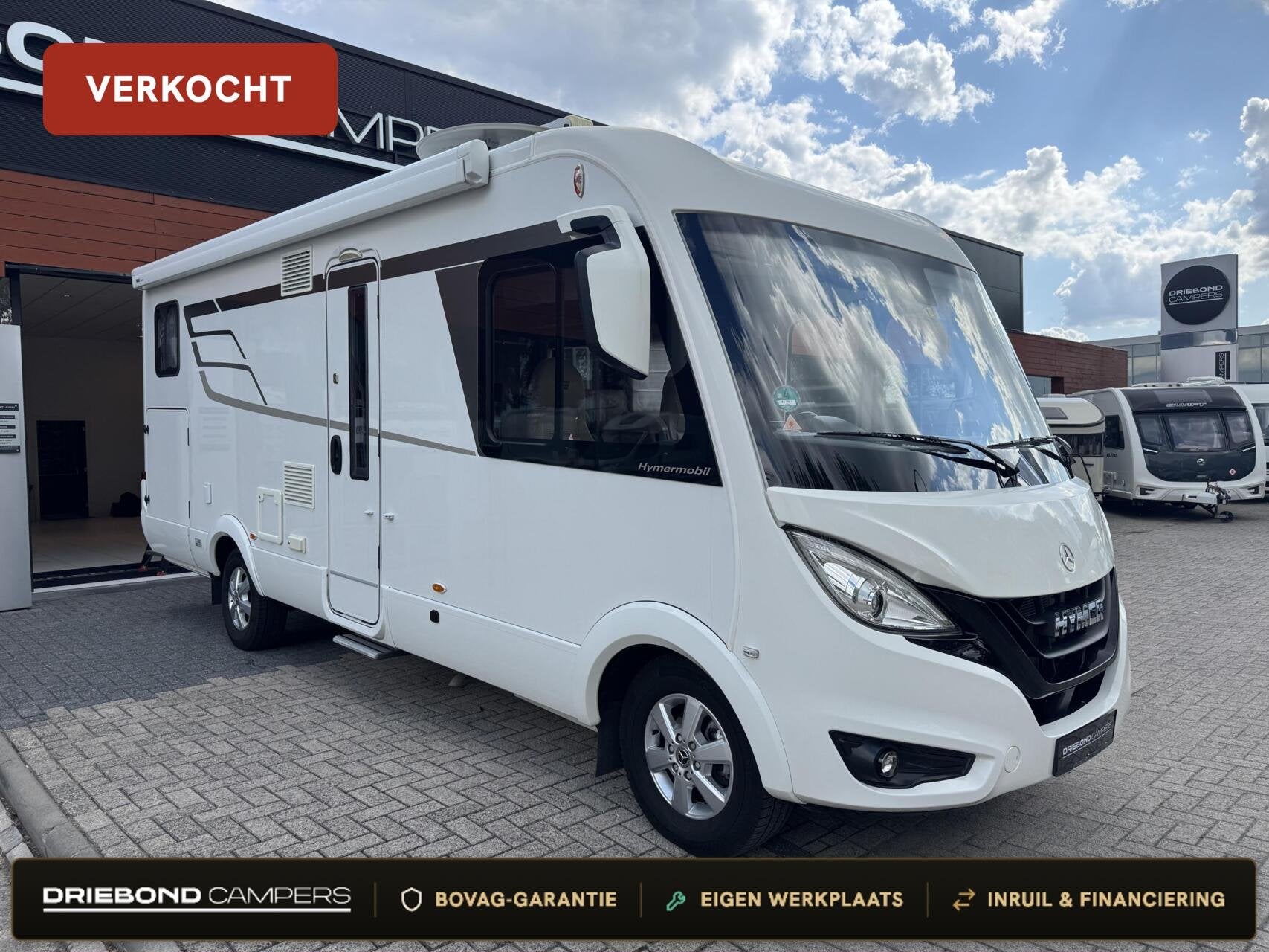 Hymer B680 Mc Enkele Bedden EP Level Lithium 2X Airco Zonnep, Caravans en Kamperen, Airconditioning, 7 tot 8 meter, Bedrijf, Elektrische ramen
