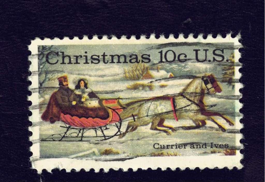 Fauna - Dieren - Paarden - U.S.A. - Christmas (2) - gebr, Ophalen of Verzenden, Gestempeld, Dier of Natuur