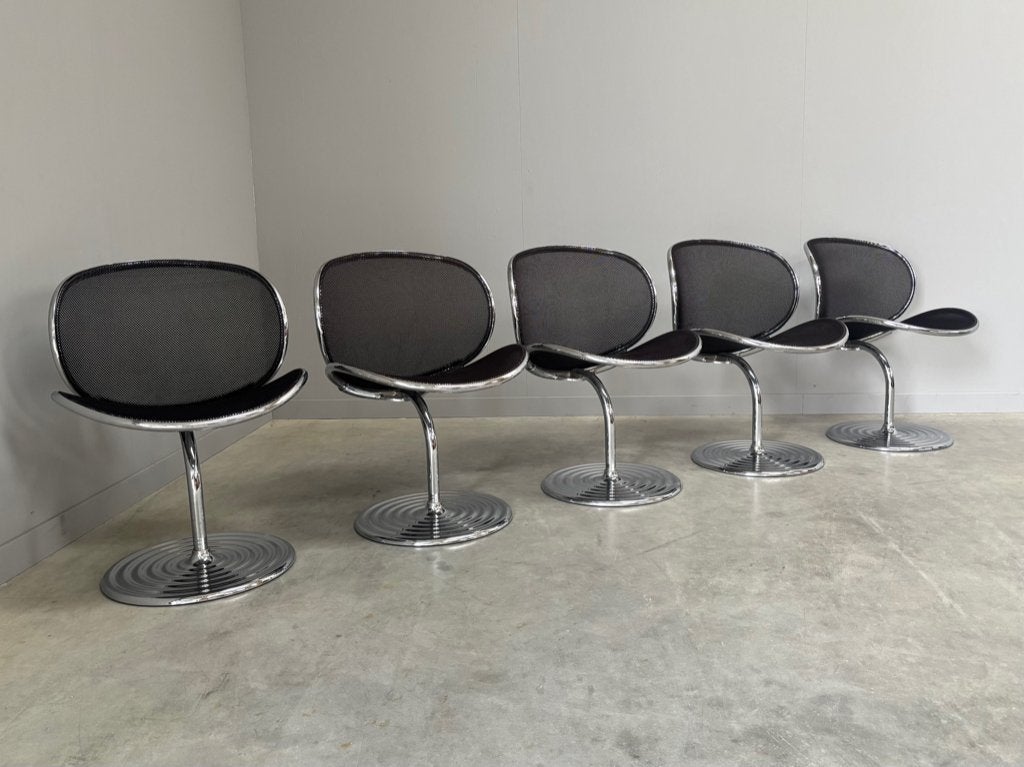 Vintage draai stoelen Wilkhahn jaren 60 70 80, Ophalen, Metaal, Grijs, Vijf, Zes of meer stoelen