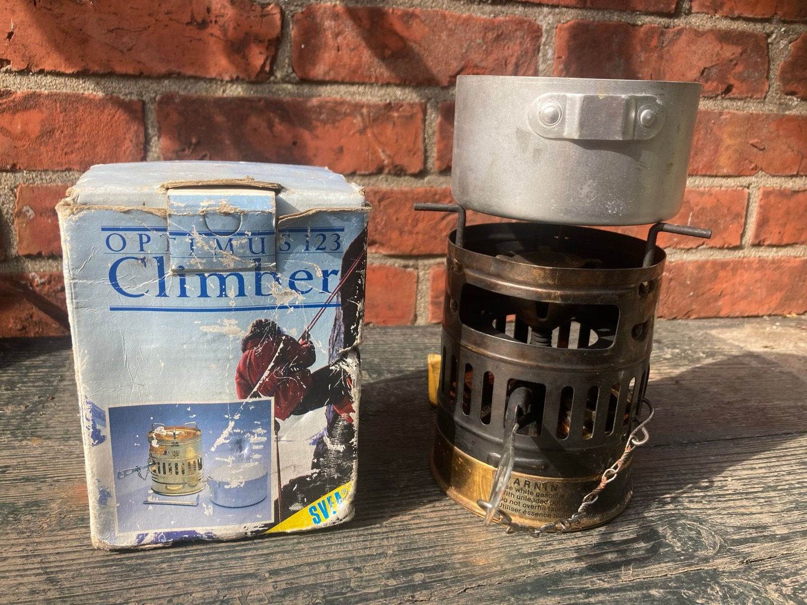 Optimus 123 Climber Benzinebrander uit Zweden, Antiek en Kunst, Ophalen of Verzenden