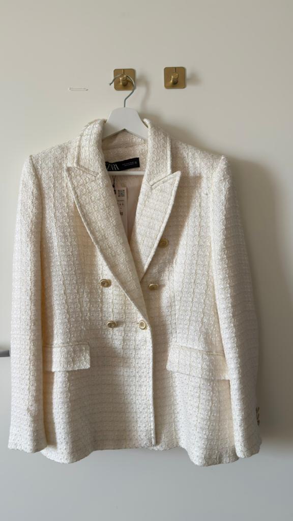Nieuw! Luxe Zara Blazer! Maat m, Ophalen of Verzenden, Nieuw, Maat 38/40 (M), Jasje