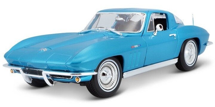 CHEVROLET CORVETTE 1965 BLAUW MAISTO NIEUW 1:18, Ophalen, Nieuw, Auto, Maisto