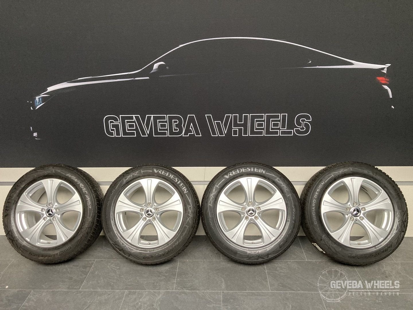 18” originele Mercedes GLC W253 velgen + winterbanden 5x112, 18 inch, Gebruikt, -, -