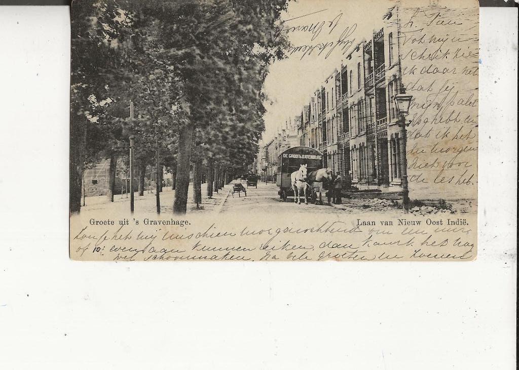 Den Haag Laan van N O Indie Wagen De Groot & Batenburg, Ophalen of Verzenden, Voor 1920, Gelopen, Zuid-Holland
