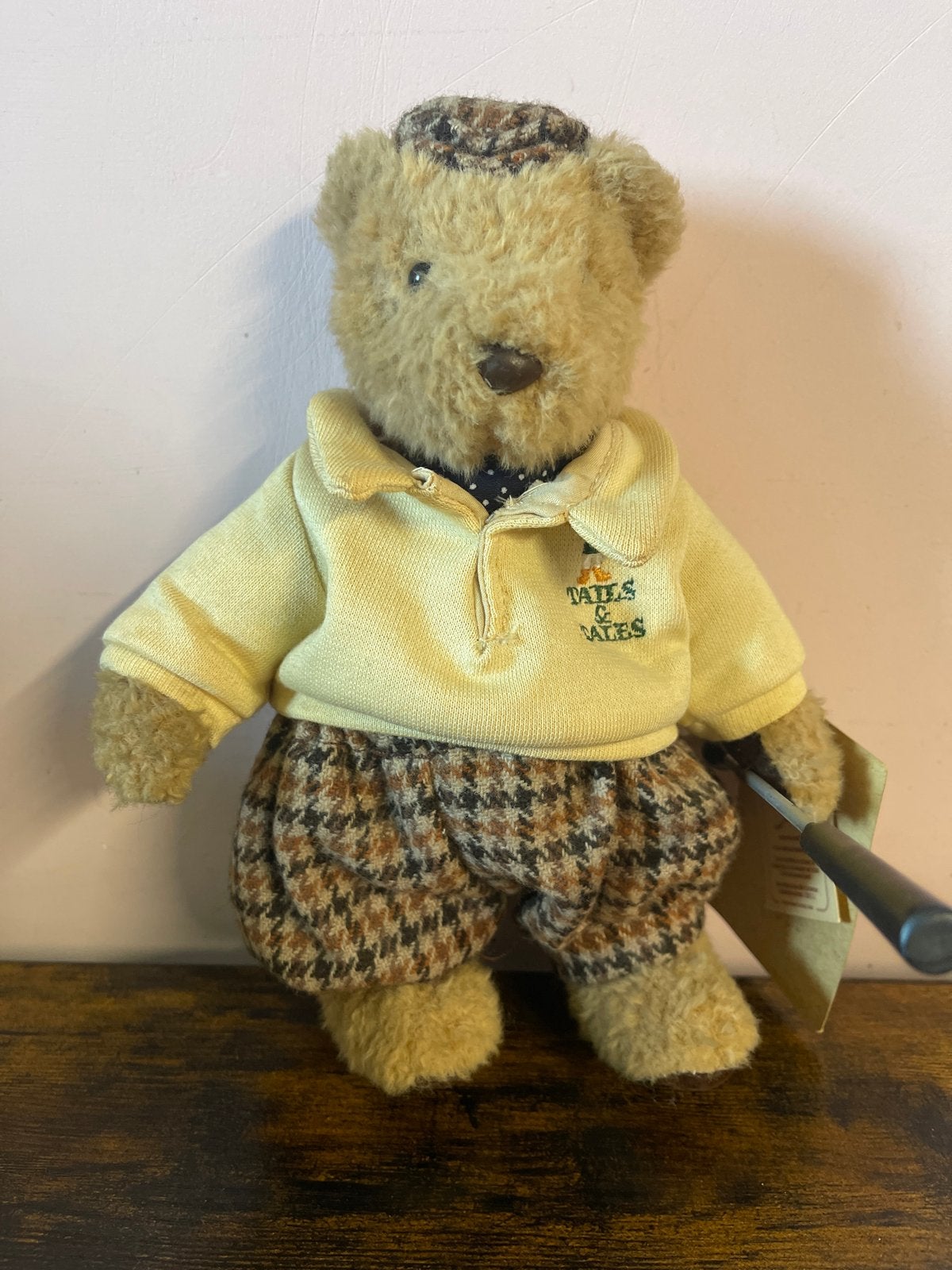 Tails & Tales Teddybeer Golfer - Vintage Knuffel, Ophalen of Verzenden