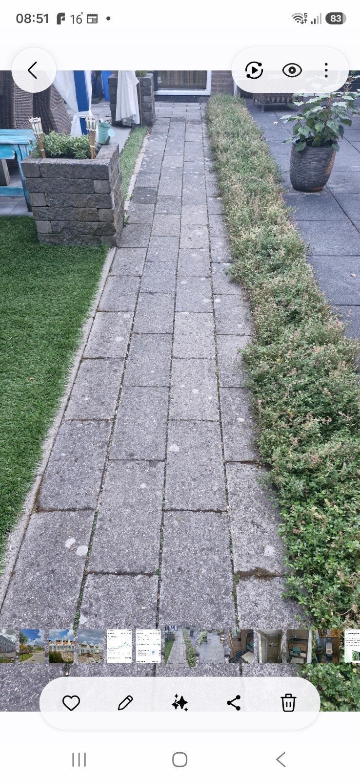 Koppelstones grijs 11 m2, Ophalen