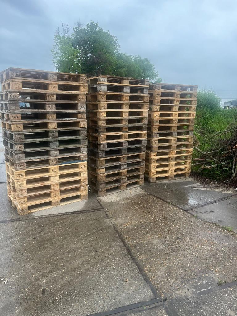 Europallets, Doe-het-zelf en Verbouw, Hout en Planken, Ophalen, Gebruikt, 25 tot 50 mm, Pallet