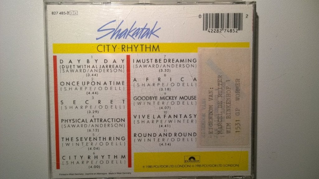 Shakatak - City Rhythm, Ophalen of Verzenden, Zo goed als nieuw, Disco, Album