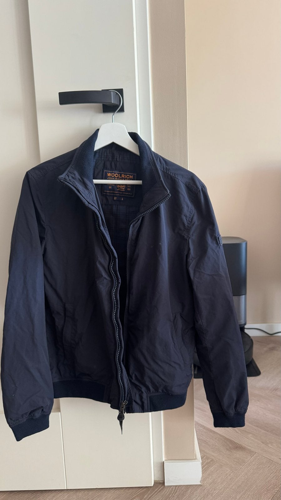 Woolrich Heren Jas - Donkerblauw - Maat M, Kleding | Heren, Jassen | Zomer, Ophalen of Verzenden, Zo goed als nieuw, Maat 48/50 (M)