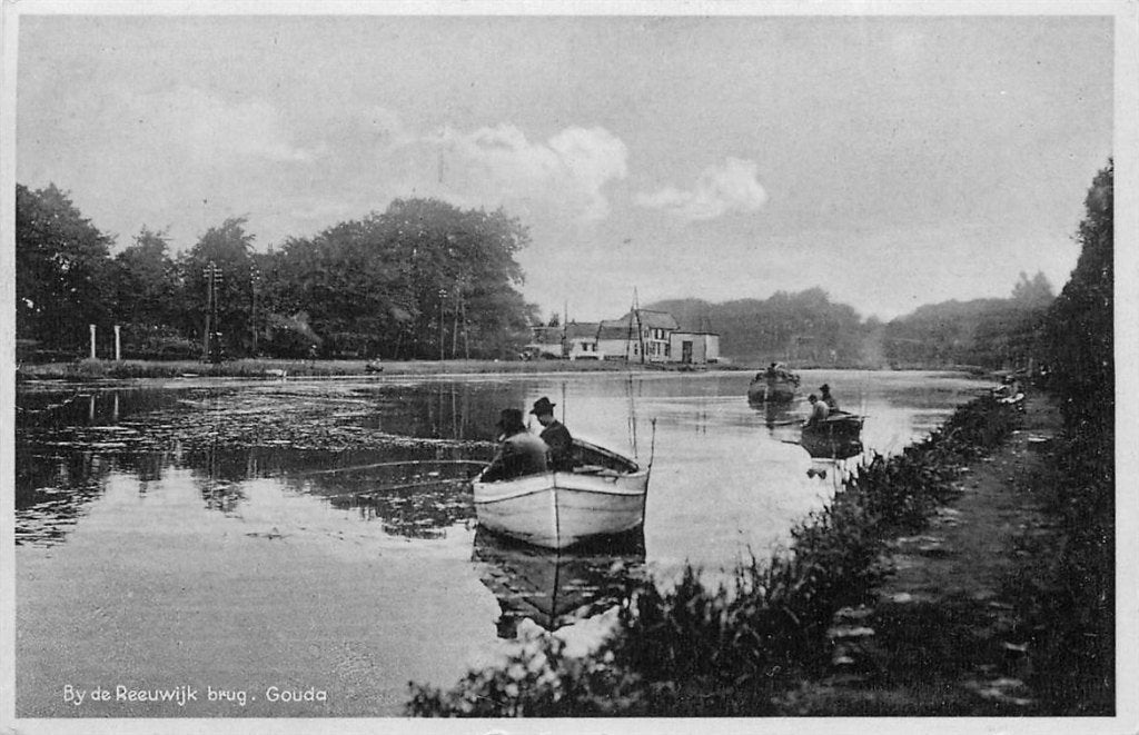 701-066-047 Gouda Bij de Reeuwijk Brug, Verzamelen, Ansichtkaarten | Nederland, Verzenden, Voor 1920, Zuid-Holland