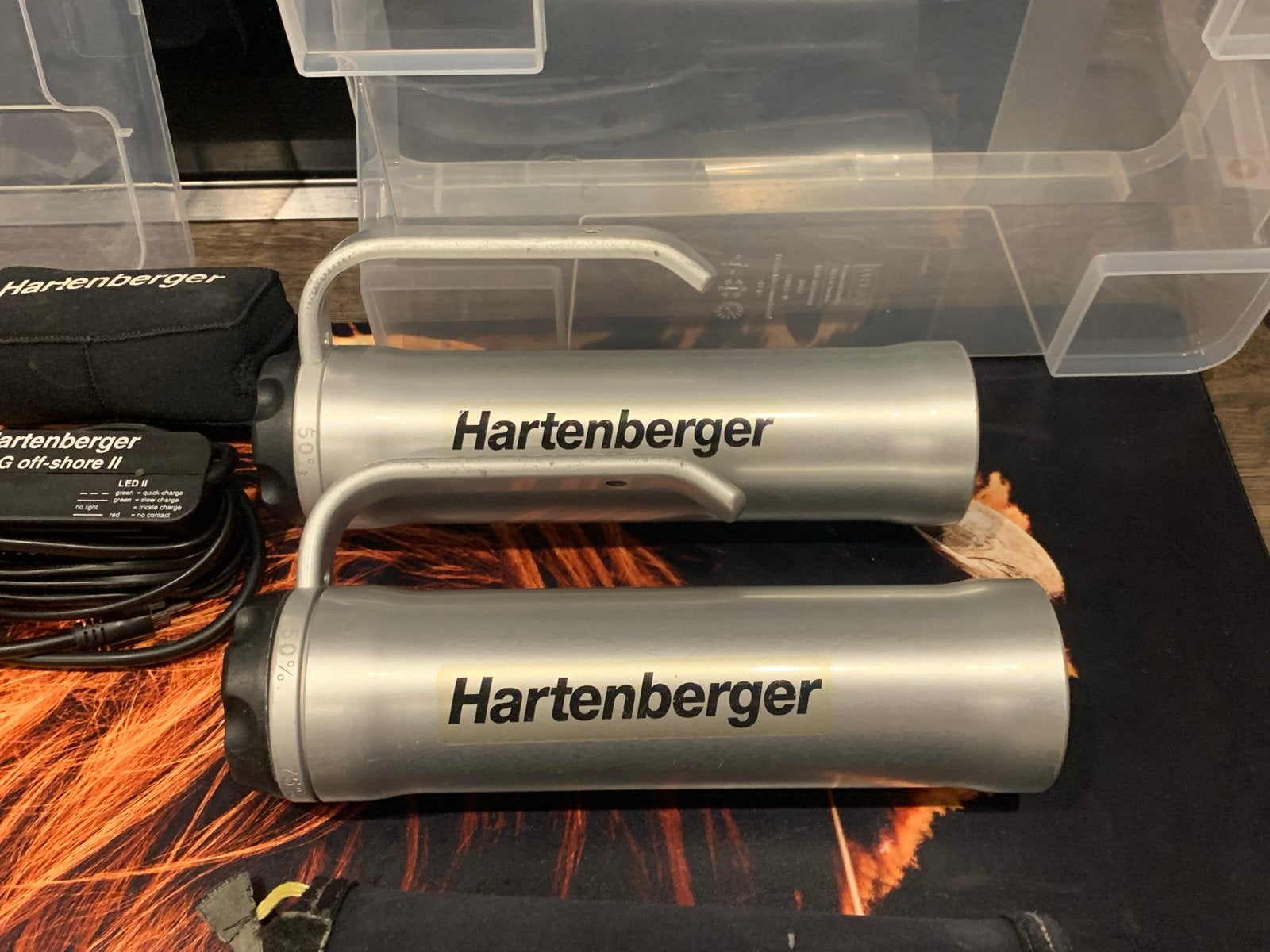 Hartenberger Maxi Compact Duiklampen (2 stuks) - Werken niet, Watersport en Boten, Ophalen, Gebruikt, Duiklamp