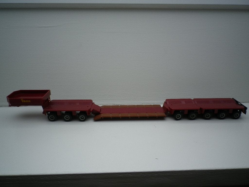 Herpa zwaar transport dieplader 3 bed 5 Paule, Ophalen of Verzenden, Zo goed als nieuw, Bus of Vrachtwagen, Herpa