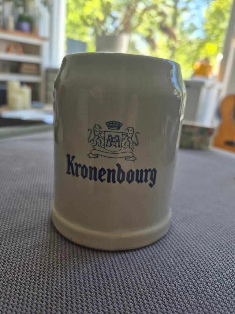 Vintage Kronenbourg Bierpul - Baudour België, Ophalen of Verzenden